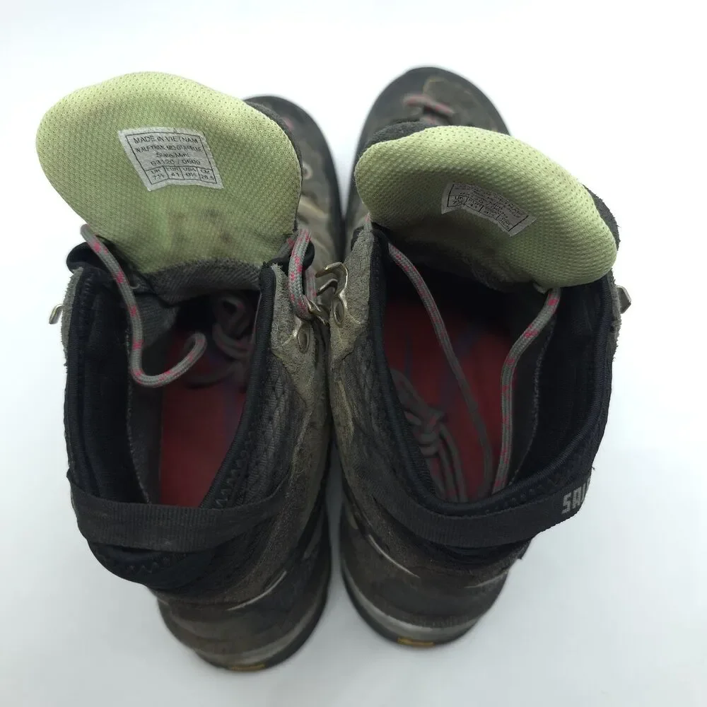 Salewa Boots Womens Sz 9.5 Alp Trainer Mid GTX Slate Gray Mint Hiking Gore-tex